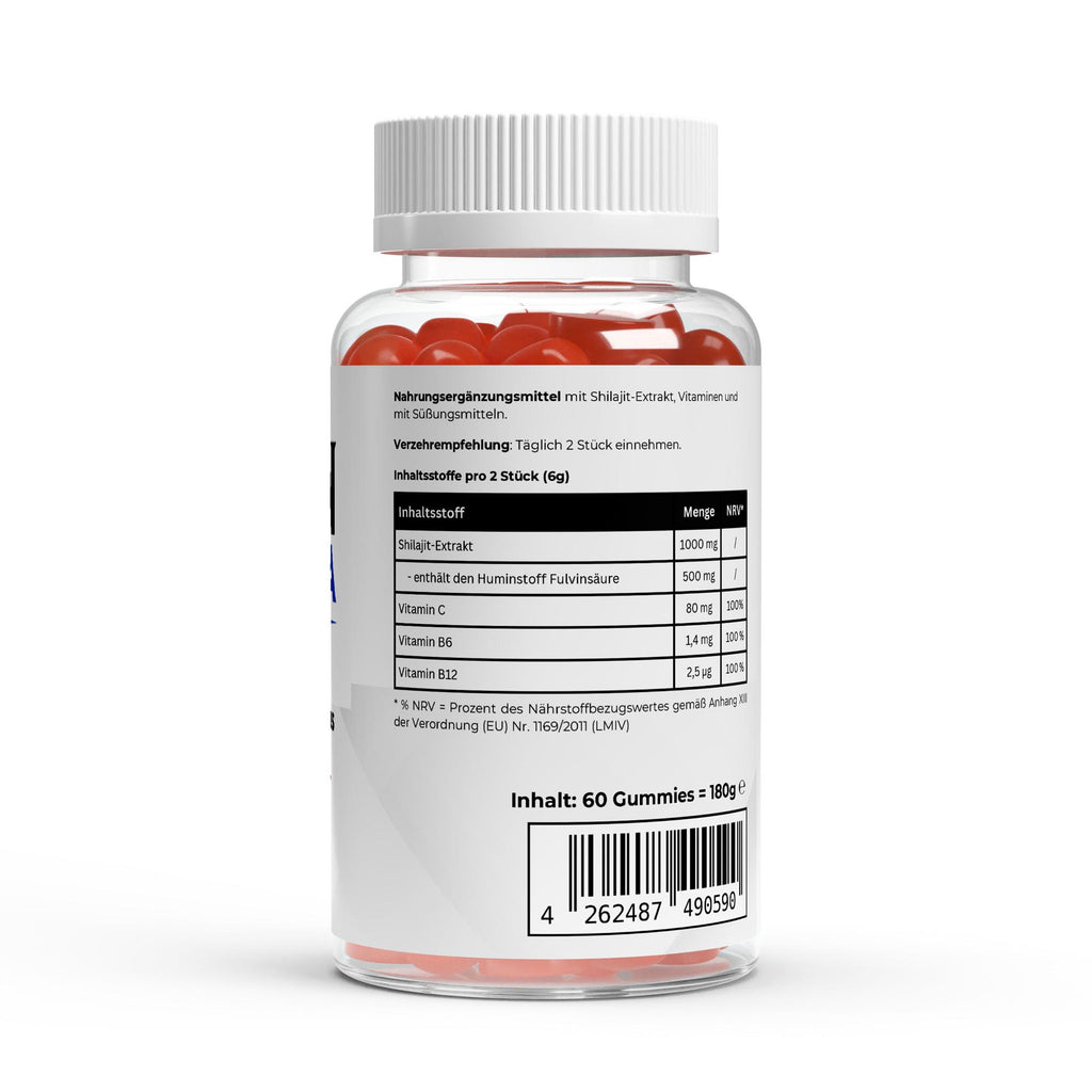 Shilajit Gummies 1000mg + Vitamin C, B6, B12 - 60 pcs