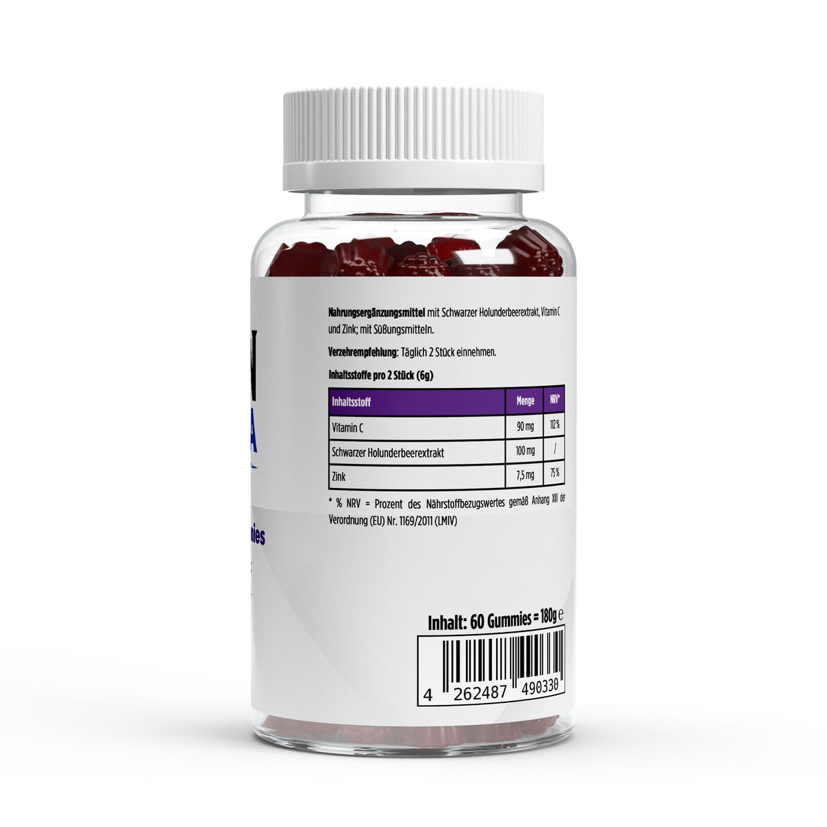 Elderberry + Vitamin C + Zinc Gummies - 60 pcs.