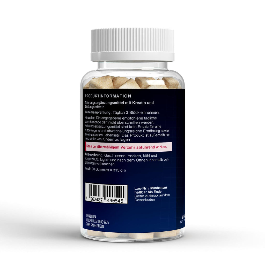 CLEARANCE SALE -70%: Creatine Gummies Apple - 90 pcs. (Best before 01/27)