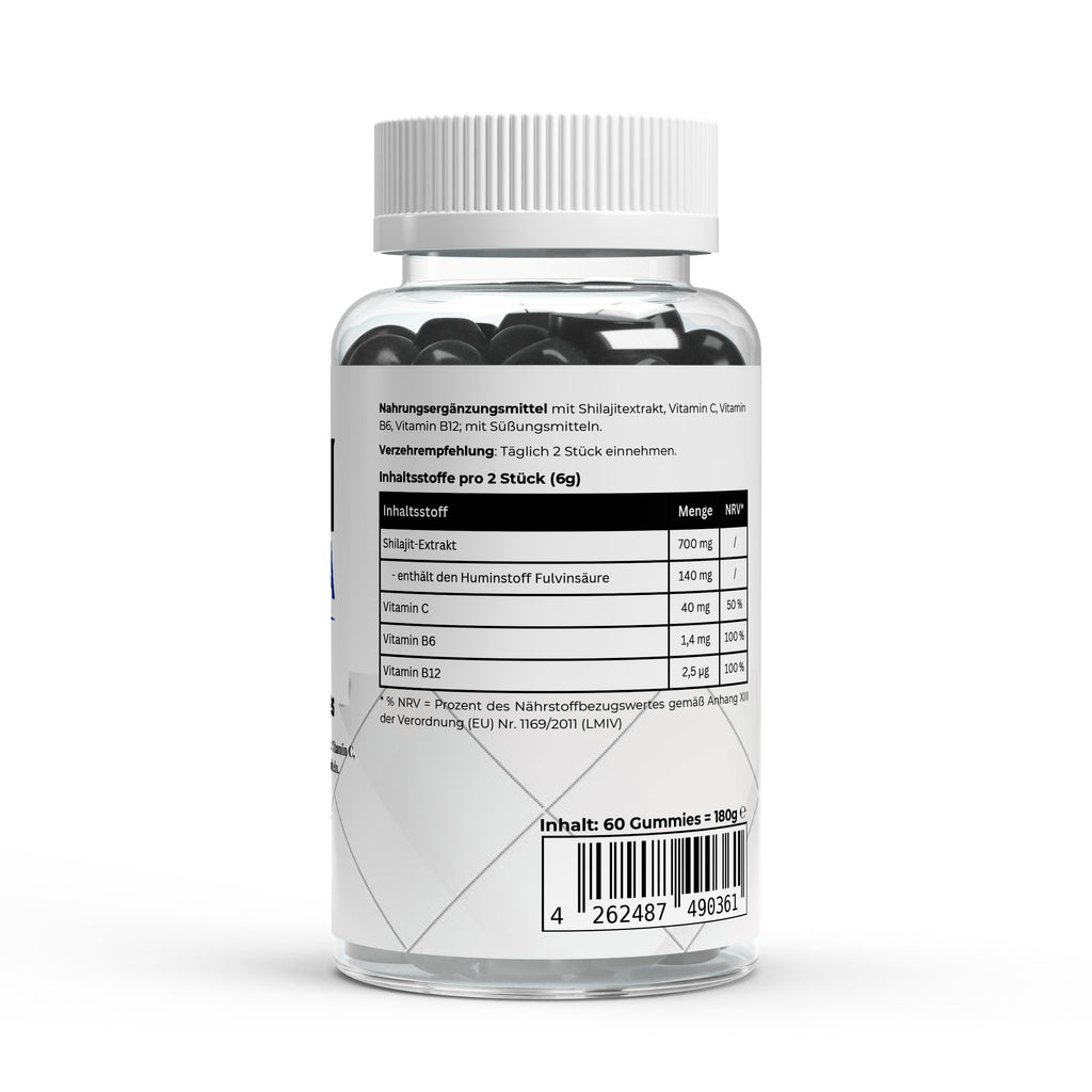 Shilajit Gummies + Vitamin C,B6, B12 - 60 pcs.