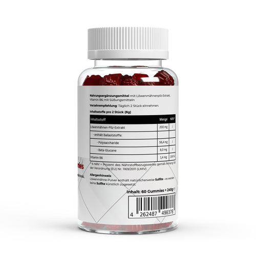 Lion's Mane + Vitamin B6 Gummies - 60 pcs.