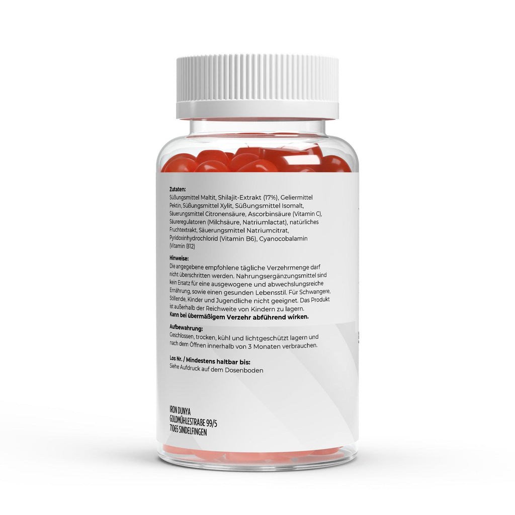 Shilajit Gummies 1000mg + Vitamin C, B6, B12 - 60 pcs