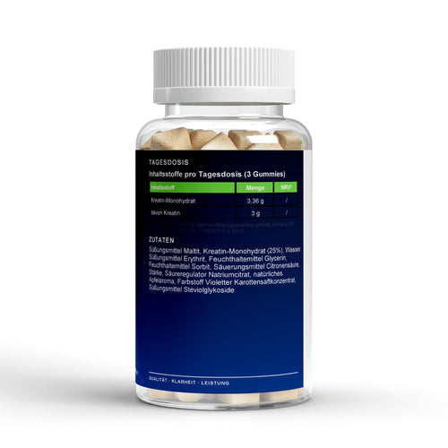 CLEARANCE SALE -70%: Creatine Gummies Apple - 90 pcs. (Best before 01/27)