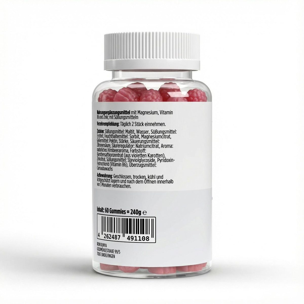 Magnesium + Zinc + B6 Gummies - 60 pcs.